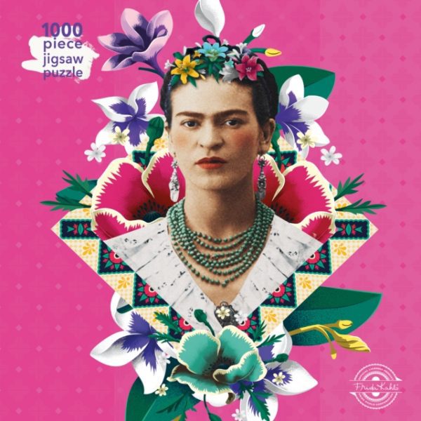 Adult Jigsaw Puzzle Frida Kahlo Pink : 1000-Piece Jigsaw Puzzles