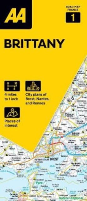 AA Road Map Brittany : 1