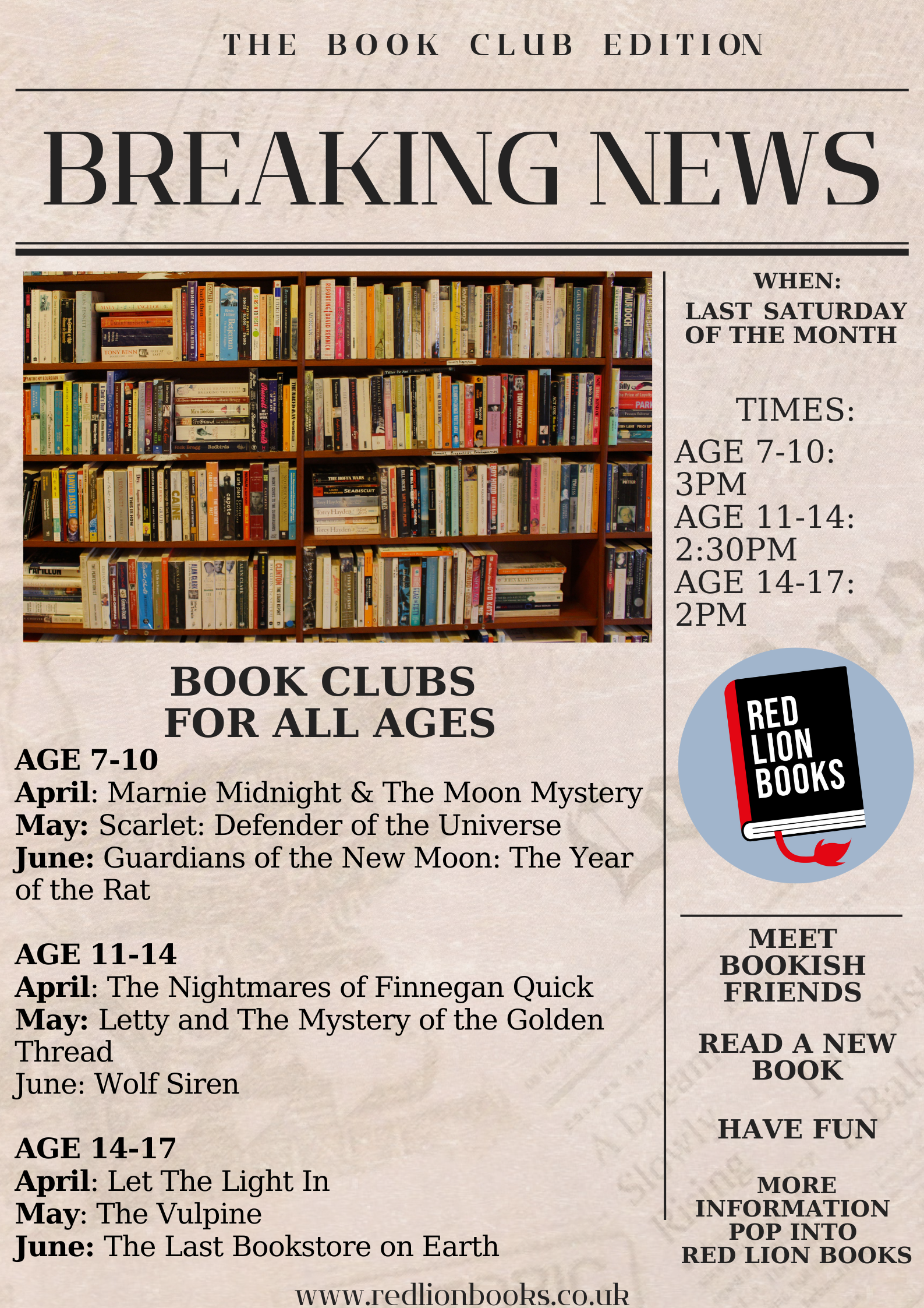Bookclub: Age 7-10