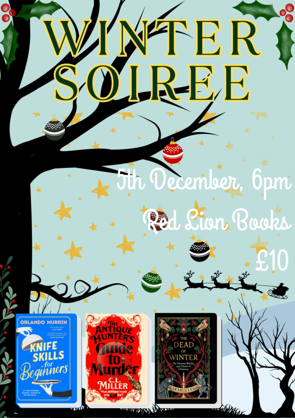 Bookshop Soiree: Bookshop Party 5th December 2024 <br>6pm-7.30pm