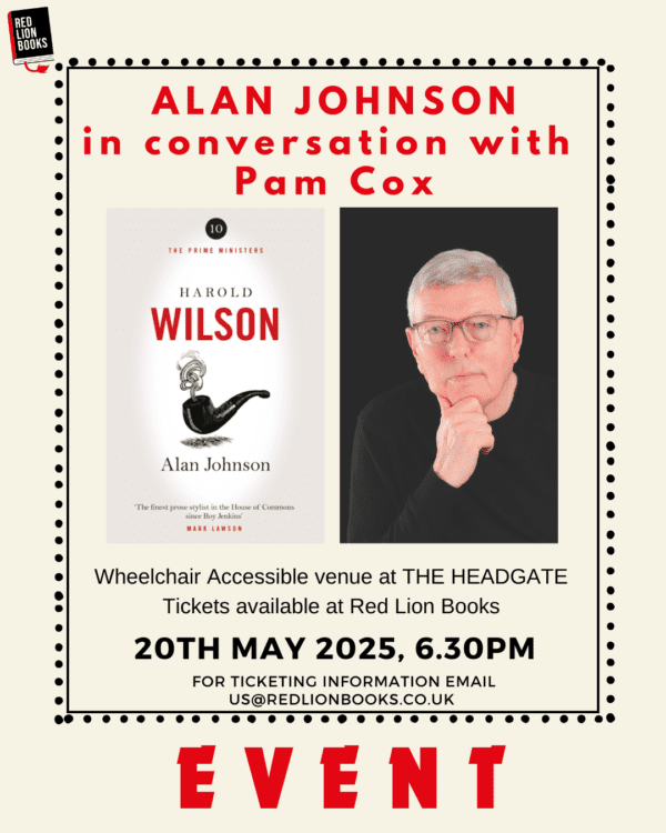 Author Talk: Alan Johnson<br>20th May 2025<br>6.30pm